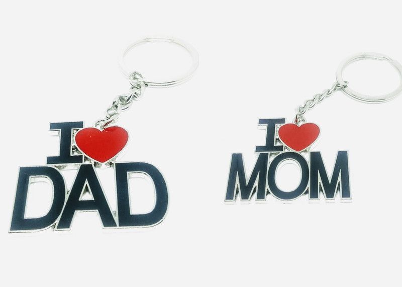 Kings hub Unique designed key chain for Beloved DAD & MOM Key Chain