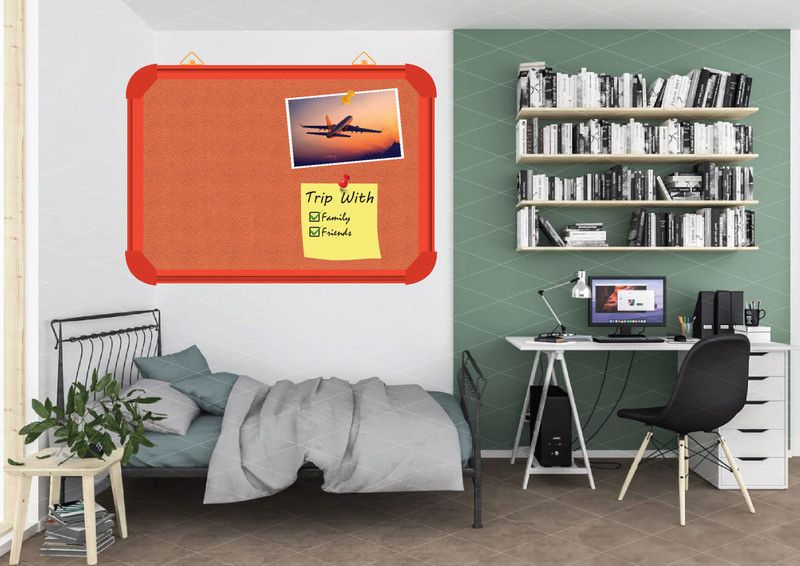 WRITING AND DISPLAY Pin-up board 1.5*2 feet,ORANGE ALLUMINIUM FRAME(DAGO ORANGE )pin up board CORK Bulletin Board  (DAGO ORANGE)