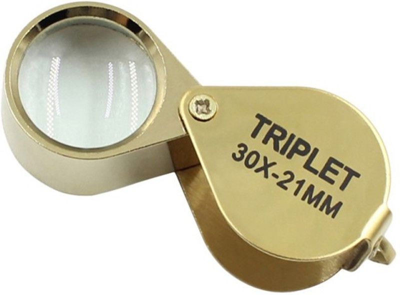 Pia International 21MM GOLD 30X Magnifying Glass  (Gold)