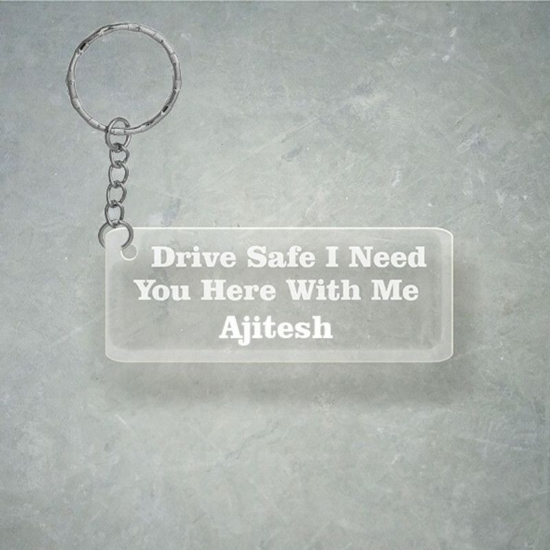SY Gifts Drive SafeDesign With Ajitesh Name Key Chain