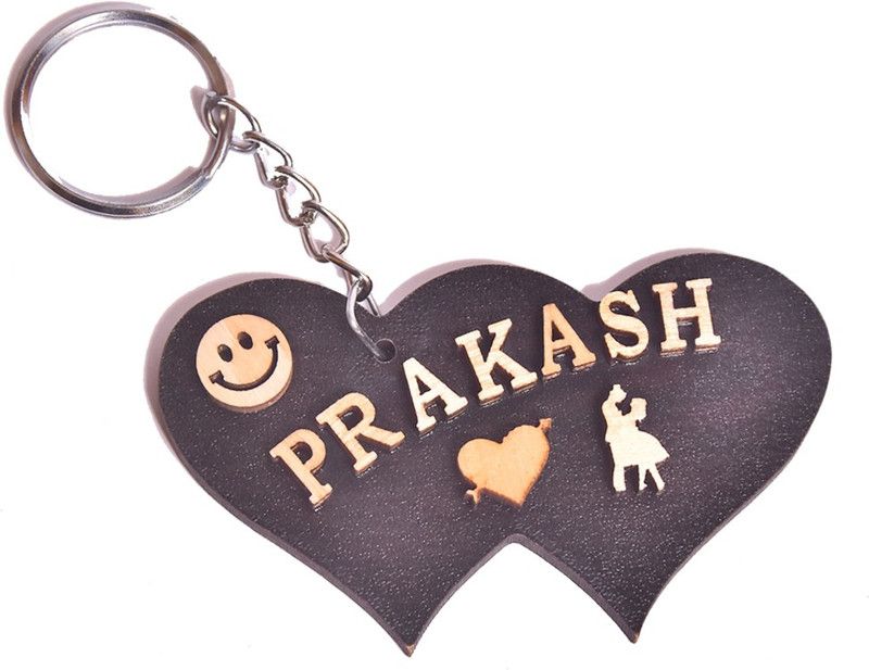 SHREYANSH NOVELTIES SN-WOOD-D-HEART-DBROWN Key Chain