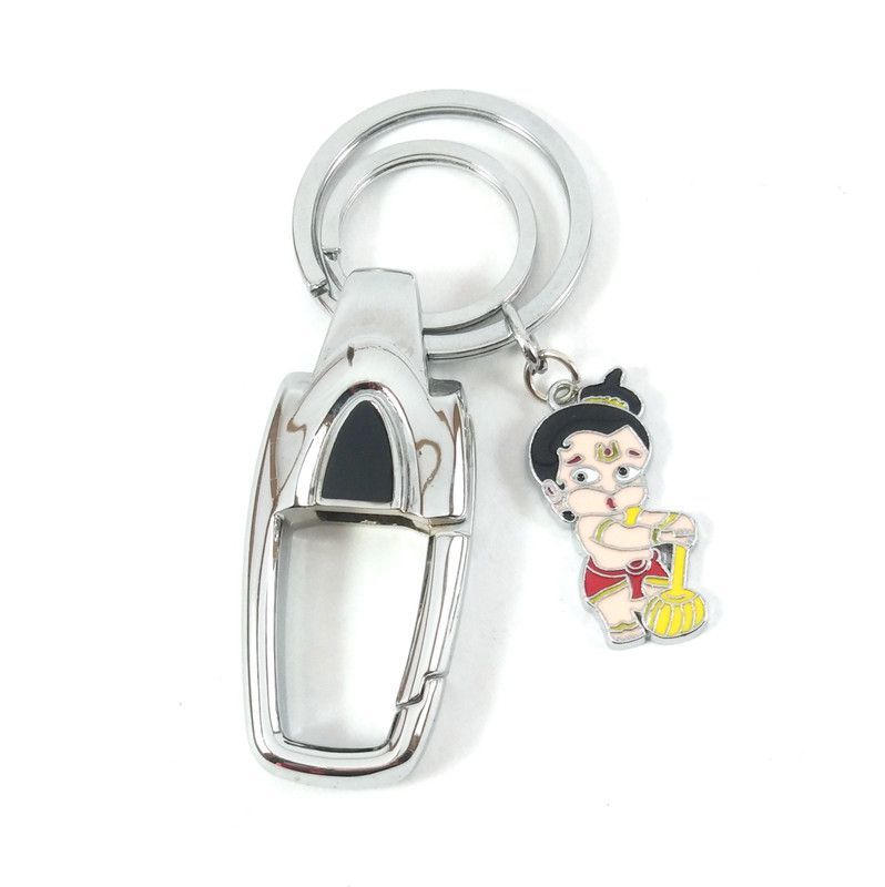 SHOKY LOOKS best quality silver key locking with mini hanuman Key Chain