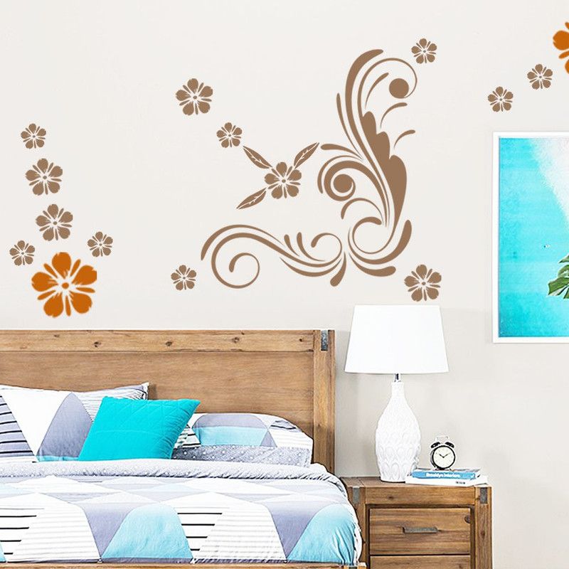 Arhat Floral E-266 GLOSSY PVC Stencil  (Pack of 1, DESIGNER MOTIFF)