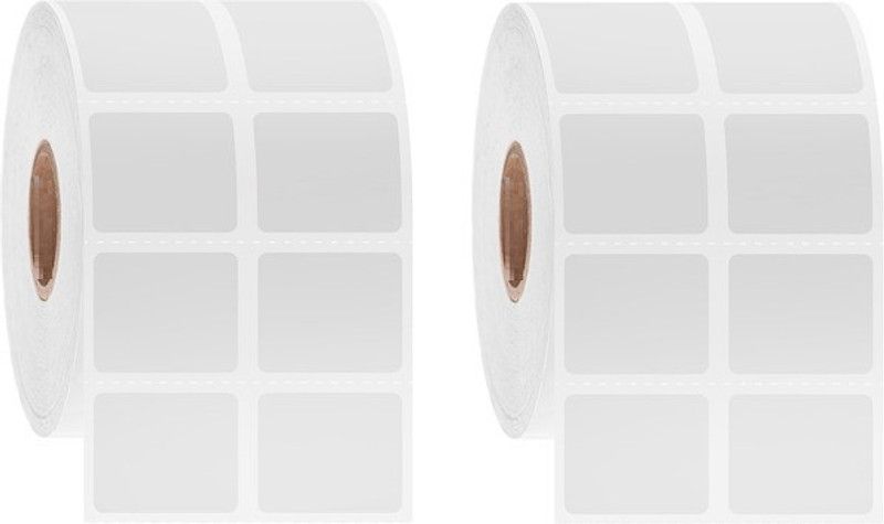 youlogic 50MX30MM (1.97inch X1.18inch) Barcode Label Thermal Paper Label Stickers (White) 1ROLL 3000 LABELS set of 2 Roll thermal Paper Label  (White)