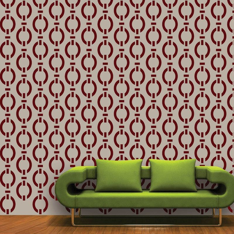 Arhat Abstract ASR-E18 Glossy Pvc Stencil  (Pack of 1, Designer Motiff)