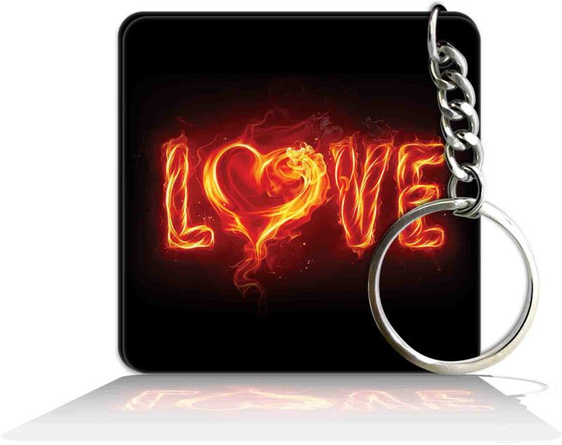 Party Gift Printed Square Keyring Keychain for Bag Purse Bike Car House Keys D205 (100) Key Chain