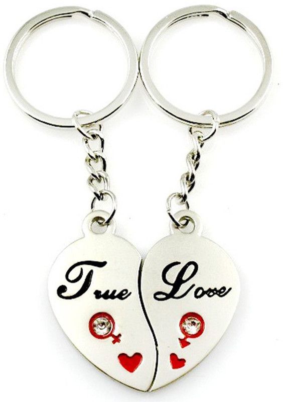 GELILIA Couple's Cute Crystal Studded For Lovers Key Chain
