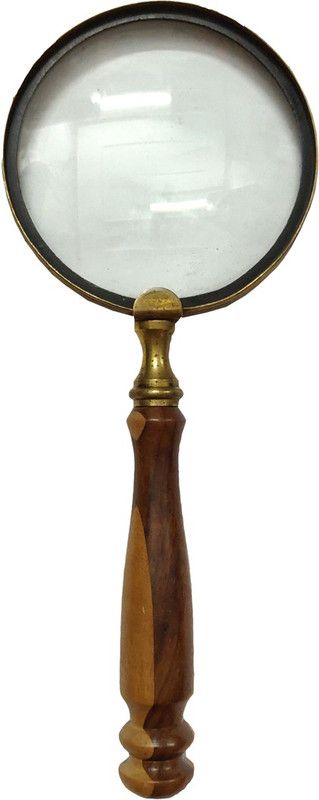 GOLA INTERNATIONAL Antique Replica Handheld Detachable Magnifying Glass Lens 10X MAGNIFIER  (BRASS, Brown, LIGHT BROWN)