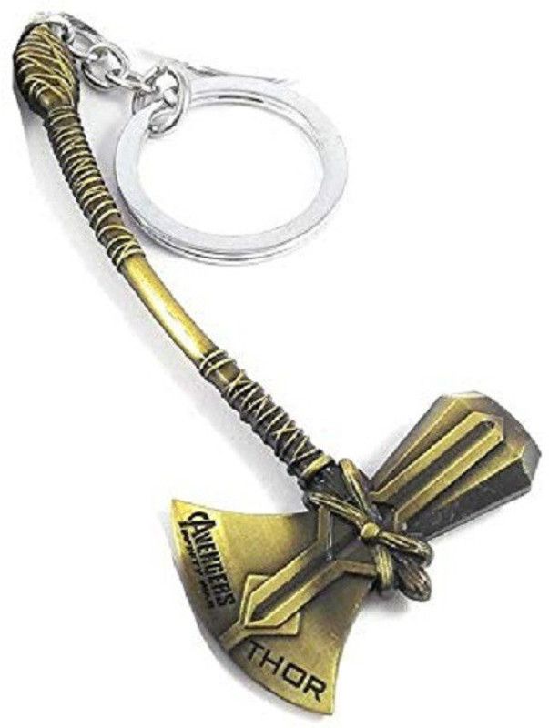 SN RACERS Keychain King GOLD Avengers Infinity War Thor Axe Keychain Key Chain