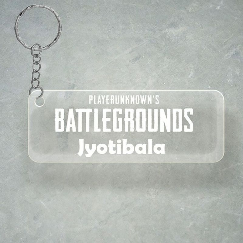 SY Gifts PUBG Design With Jyotibala Name Key Chain