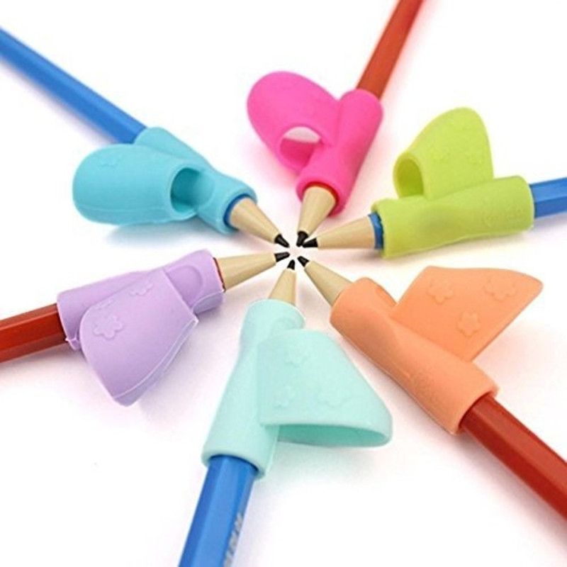 Gugzy Writing Aid Pencil Grippers Soft and Comfortable Silicone Gripper for Kids, School Children and Adults Pencil Grip  (Pack of 6)
