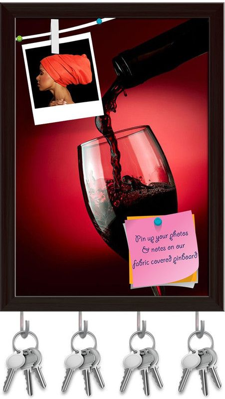 Artzfolio Photo of Red Wine Pouring D2 Pinboard & Key Holders Dark Brown Frame8x11.1inch Cork Bulletin Board  (Multicolor 8 x 11.1 inch (20 x 28 cms))