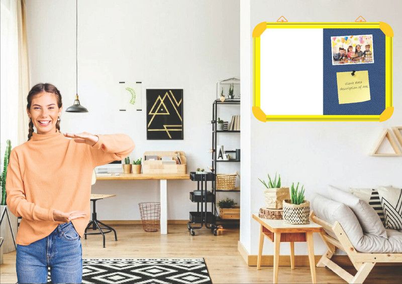 Sunway Display System MAGNETIC board for office & school lightweight 3*2 feet, YELLOW Aluminium(AZURE)Bulletin Board Bulletin Board MAGNETIC BOARD Bulletin Board CORK Bulletin Board  (AZURE)