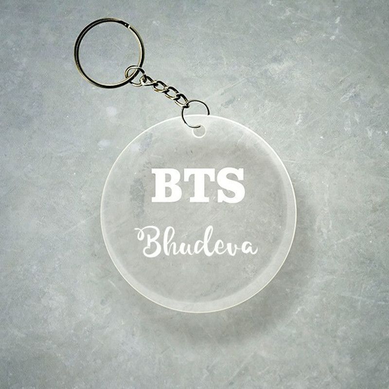 SY Gifts BTS Design With Bhudeva Name Key Chain