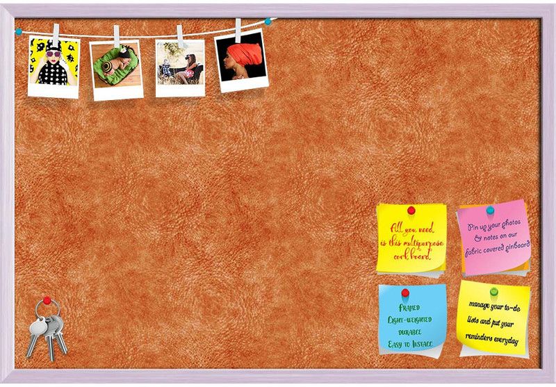 Artzfolio Animal Hide Notice Pin Board White Frame 30 x 20 inch (76 x 51 cms) Cork Bulletin Board  (White Frame 30 x 20 inch (76 x 51 cms))