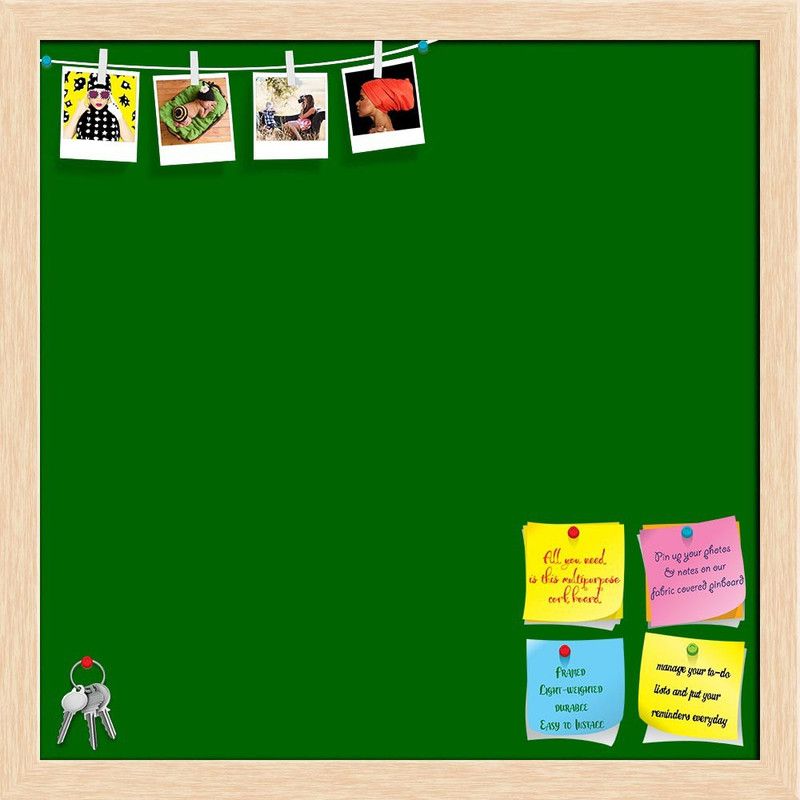 Artzfolio Greens Dark Green Colour Notice Pin Board Soft Board with Push Pins Cork Bulletin Board  (Dark Green 28 x 28 inch (71 x 71 cms))