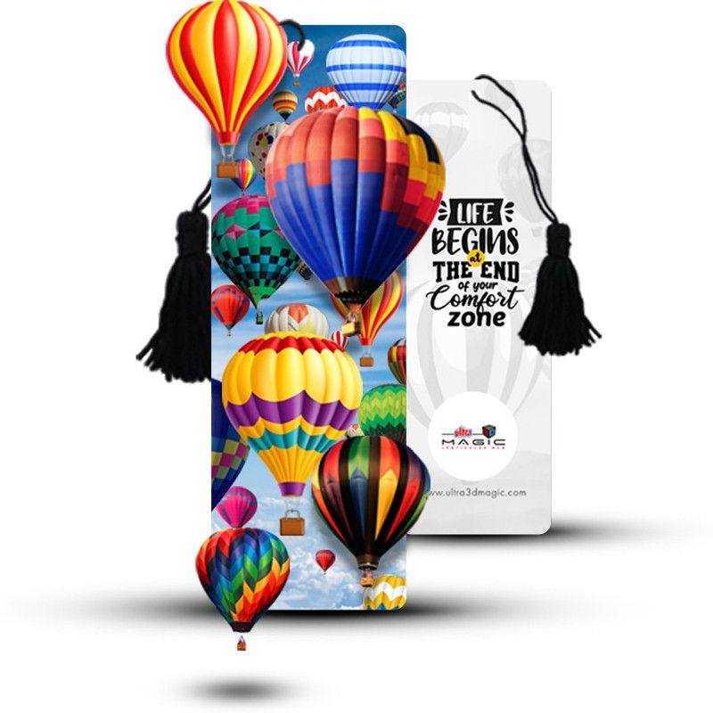 ULTRA 3D Lenticular Single Bookmark Theam of Hot Air Balloon Bookmarks Bookmark  (Hot Air Balloon, Multicolor)