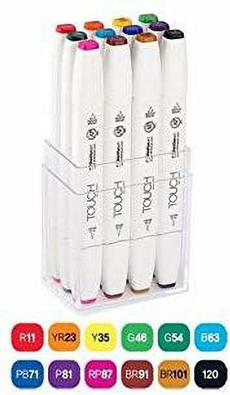 Chahbeli Set Of 12 Touch and cool Marker  (Set of 12, Multicolor)
