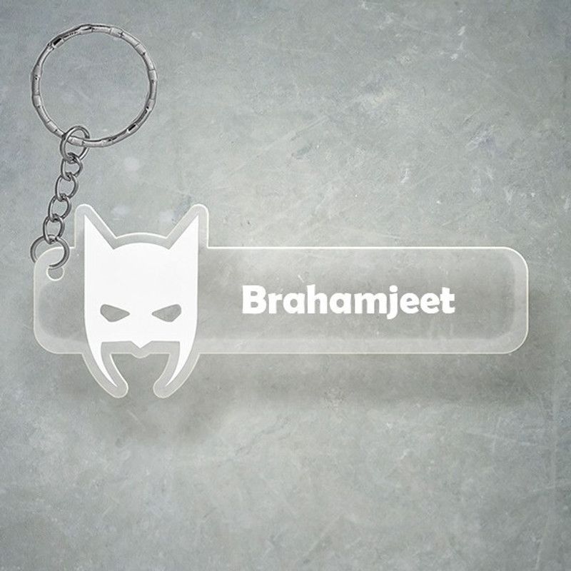 SY Gifts D2 Batman Keychain With Brahamjeet Name Key Chain