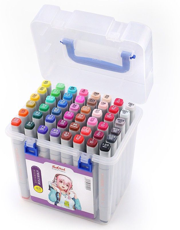 Levin izone touchwhite marker ,highlighter marker,sketching marker multicolor (pack of 48)  (Set of 48, Multicolor)