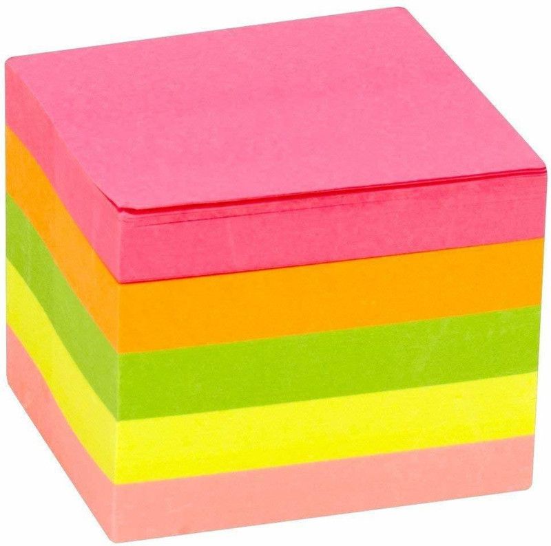 Excel Multicolor 100 Sheets Note Memo Pad 500 Sheets, 5 Colors  (Set Of 2, Multicolor)