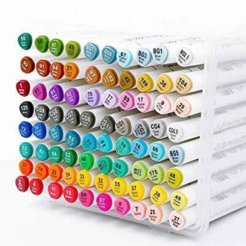 Levin izone TOUCH WHITE marker ,highlighter marker,sketching marker,white body multicolor (pack of 80)  (Set of 80, Multicolor)