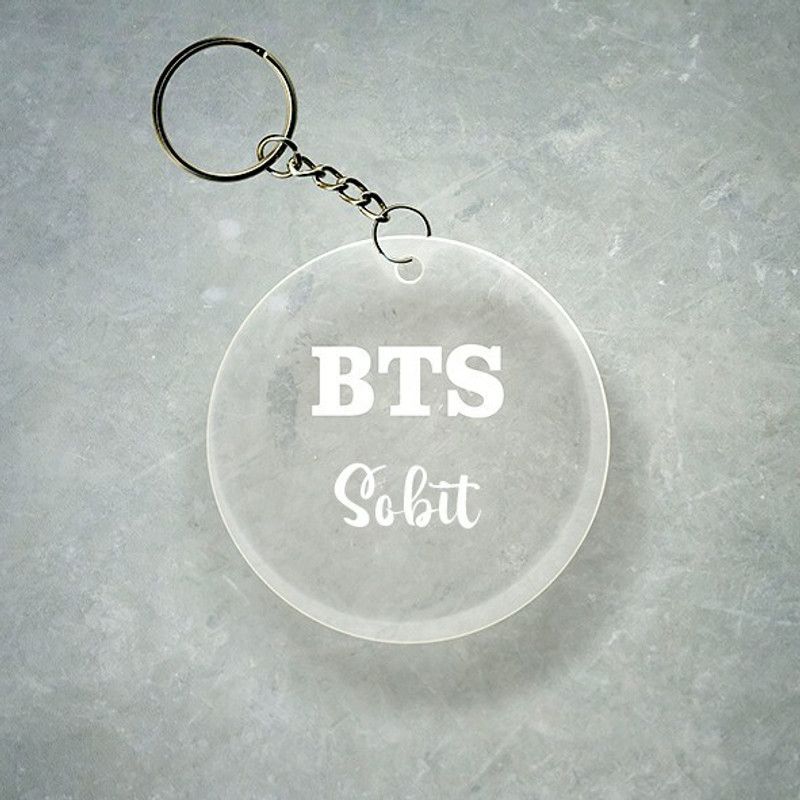 SY Gifts BTS Design With Sobit Name Key Chain