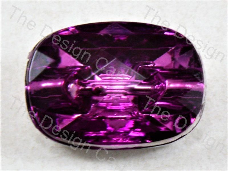 The Design Cart Purple Oblong Design Crystal Button, Standard Acrylic Buttons  (Pack of 50)