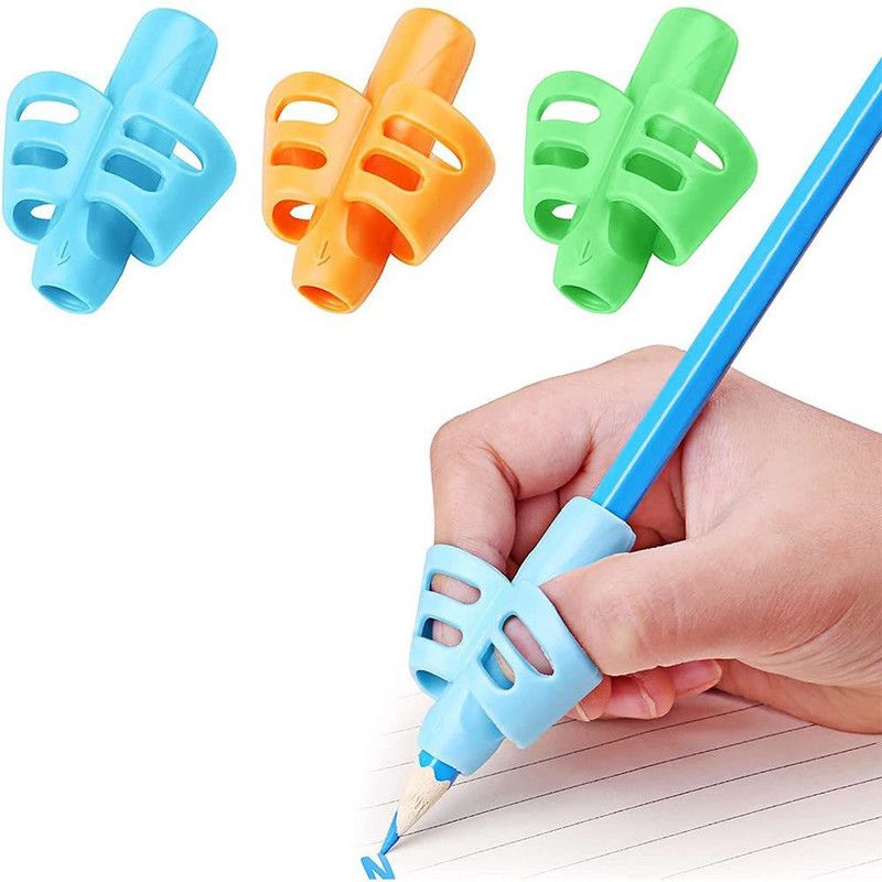DOCAT Silicone Pencil Grips for Kids Handwriting Pencil Holder for Preschoolers Pencil Grip  (Pack of 3)