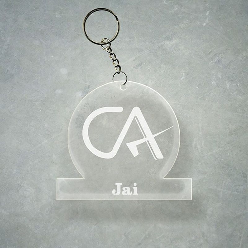 SY Gifts Chartered Accountant CA Design With Jai Name Key Chain