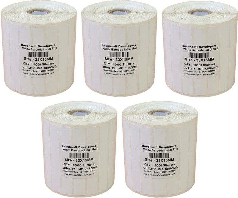 Sevensoft Developers Self-adhesive Paper Label  (White)