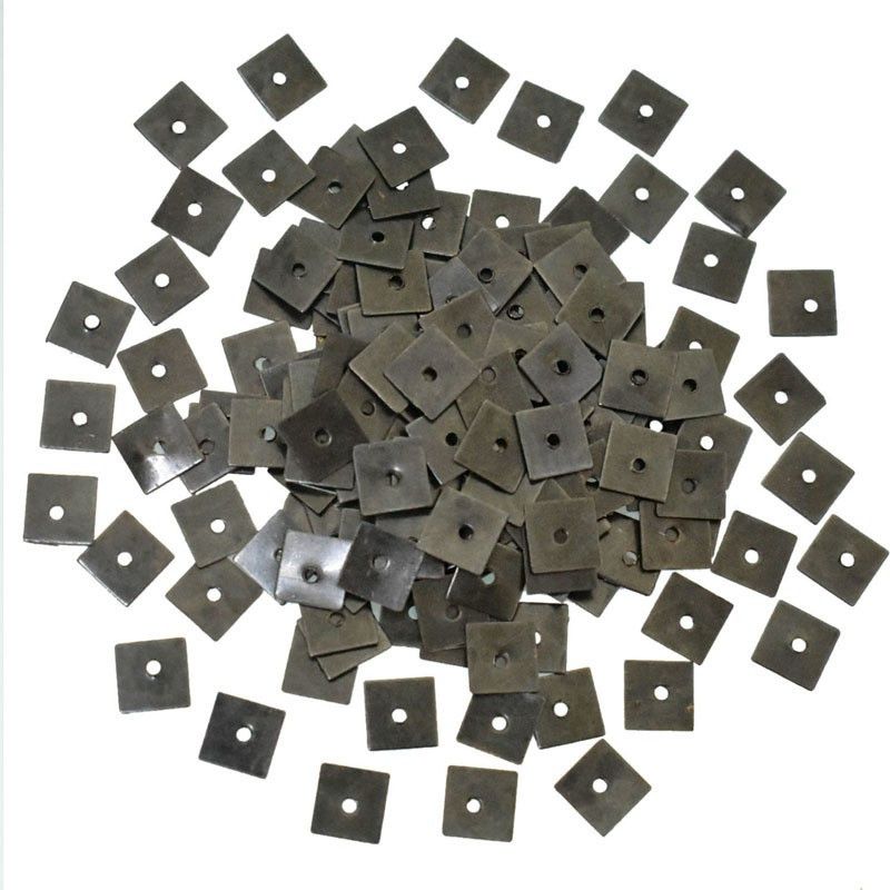 Embroiderymaterial 7MM Square Shape Centre Hole Sequins for Craft and Embroidery Purpose Sequins  (100 g)