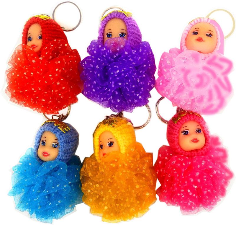 shinde exports mini doll keychain pack of 6 Key Chain
