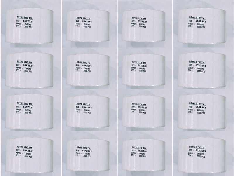 ROYAL STIC 65×25 Self Adhesive Paper Label  (White)