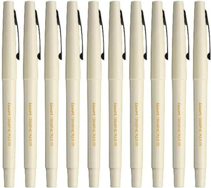 LUXOR Graphic Plus 05 Ball Pen  (Pack of 10, Blue)