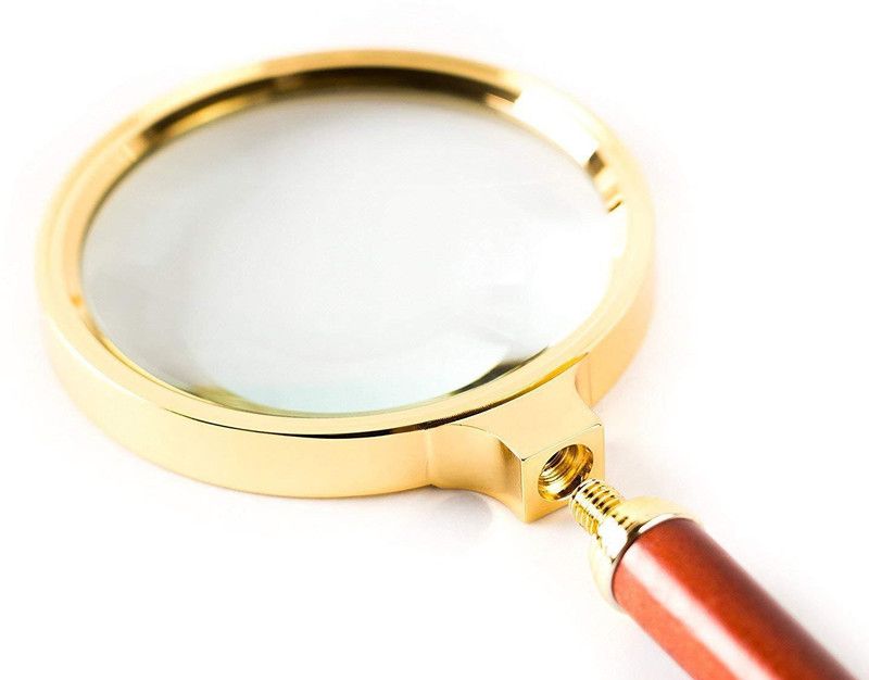 INAAYA Big Magnifying Glass For Senior Persons, Magnifier Glass Used For Reading Papers And Magazines, Pack Of 1 90 MM Magnifying glass  (Red)