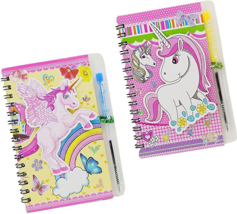 Dilurban A6 Note Book Ruled 34 Pages  (Multicolor, Pack of 2)