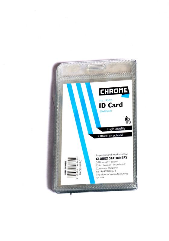 CHROME Plastic ID Badge Holder  (Pack of 48)