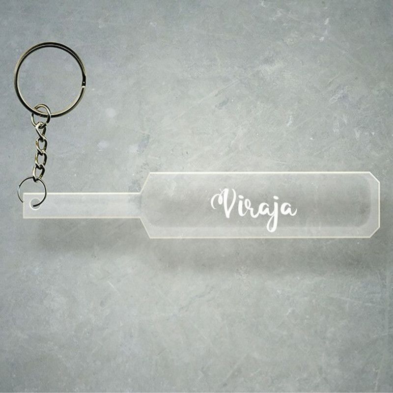 SY Gifts Cricket Bat Logo Design With Viraja Name Key Chain