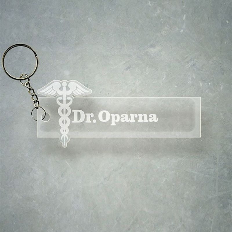 SY Gifts Doctor Logo Desigh With Oparna Name Key Chain