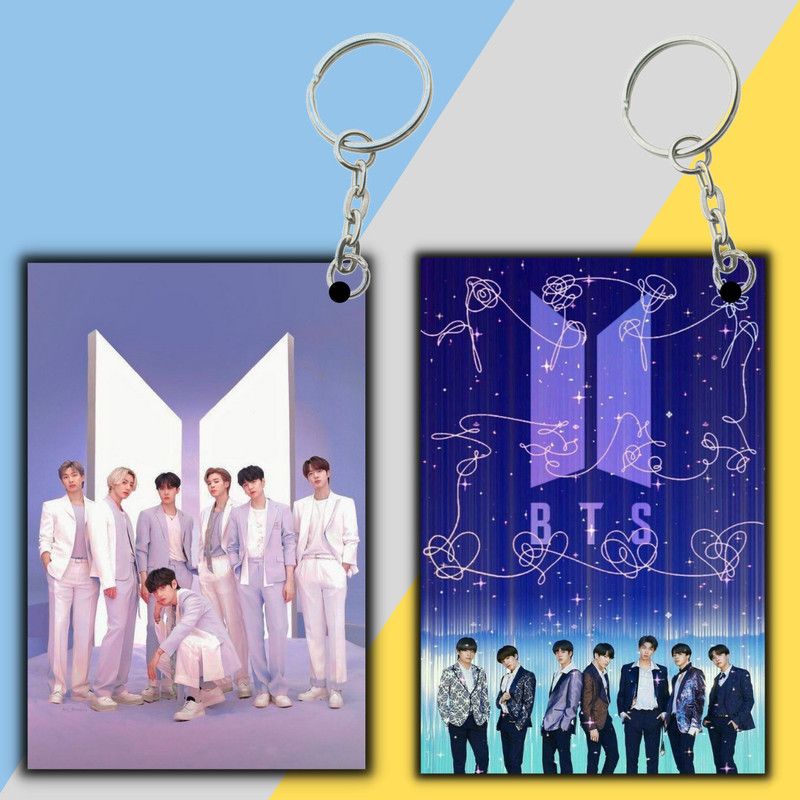 GiftPlaza Bts Keychain Hd Printed Bts Army Keychain For Bts Lover ( MDF-C) ) Key Chain