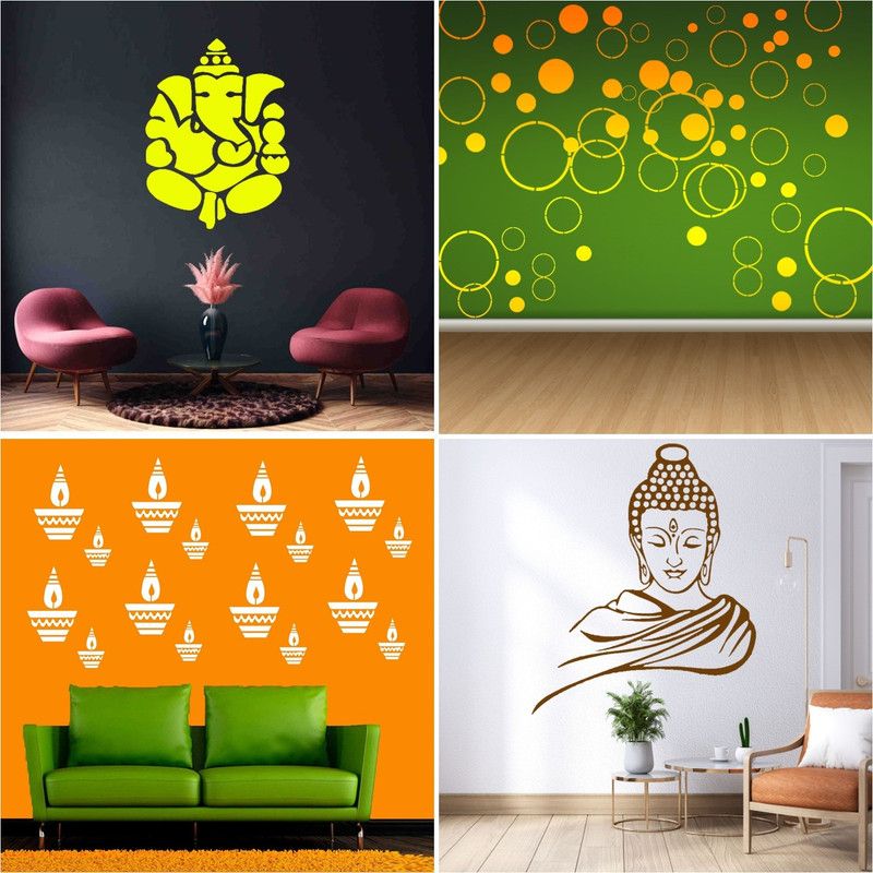 JAZZIKA Wall Stencils (Size :- 16 X 24 Inch) PATTERN- 