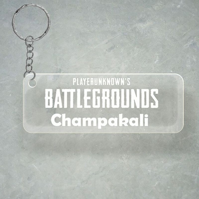 SY Gifts PUBG Design With Champakali Name Key Chain