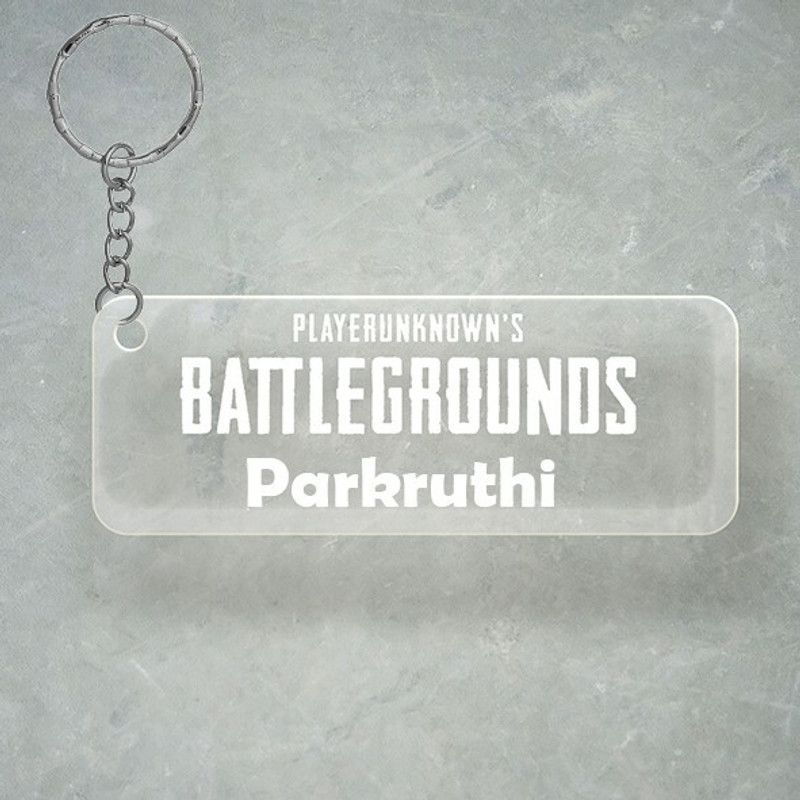SY Gifts PUBG Design With Parkruthi Name Key Chain