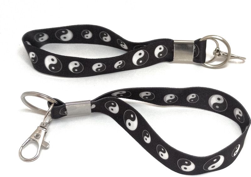 Key Era Yin Yang id Tag Holder Set Of Mini Lanyard  (Black)