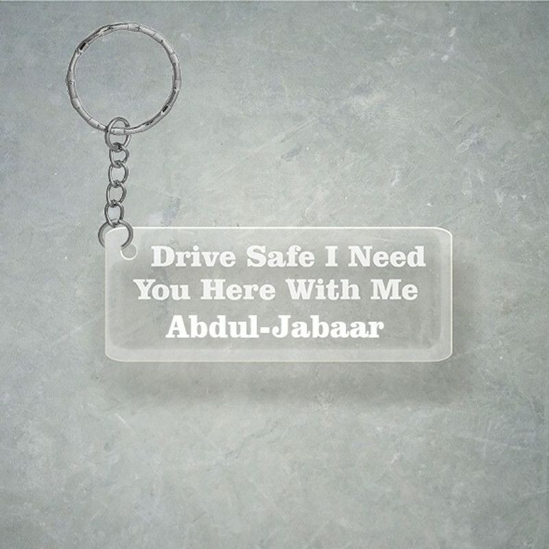 SY Gifts Drive SafeDesign With Abdul-Jabaar Name Key Chain