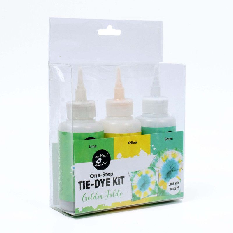 LITTLE BIRDIE One Step Tie Dye Golden Fields Kit 3Pcs  (Set of 3, Golden)