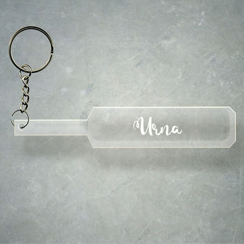 SY Gifts Cricket Bat Logo Design With Urna Name Key Chain