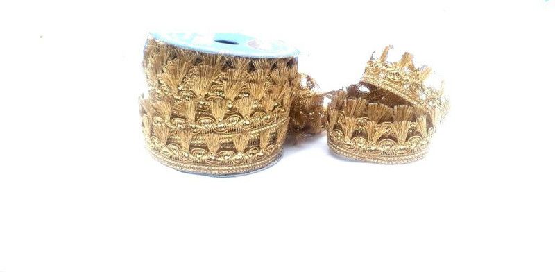 DIARA Golden Lace with Beautiful Design (Pack Of 9mtr) Used In Saree;Suit;DupataAnd Etc Lace Reel  (Pack of 1)
