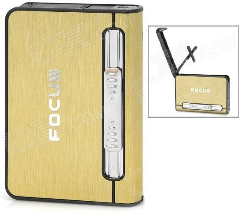 Peshkar Lighter With Cigarette Case Lighter With Cigarette Case Pocket Lighter  (Multicolor)